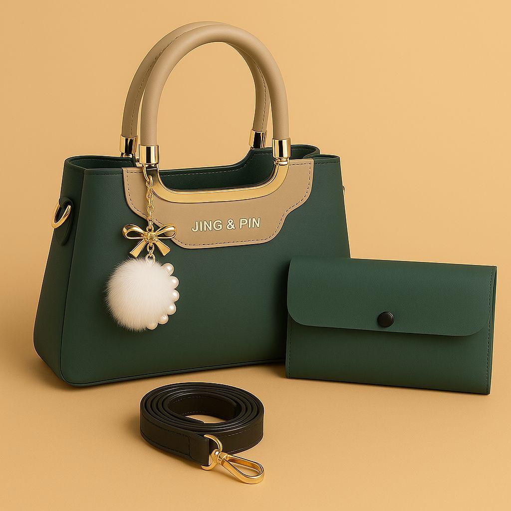 Premium 'JING & PIN' Ladies Handbag Collection with Clutch and Shoulder Strap