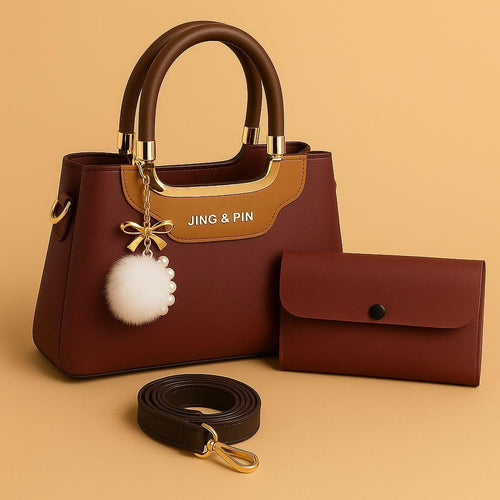 Premium 'JING & PIN' Ladies Handbag Collection with Clutch and Shoulder Strap