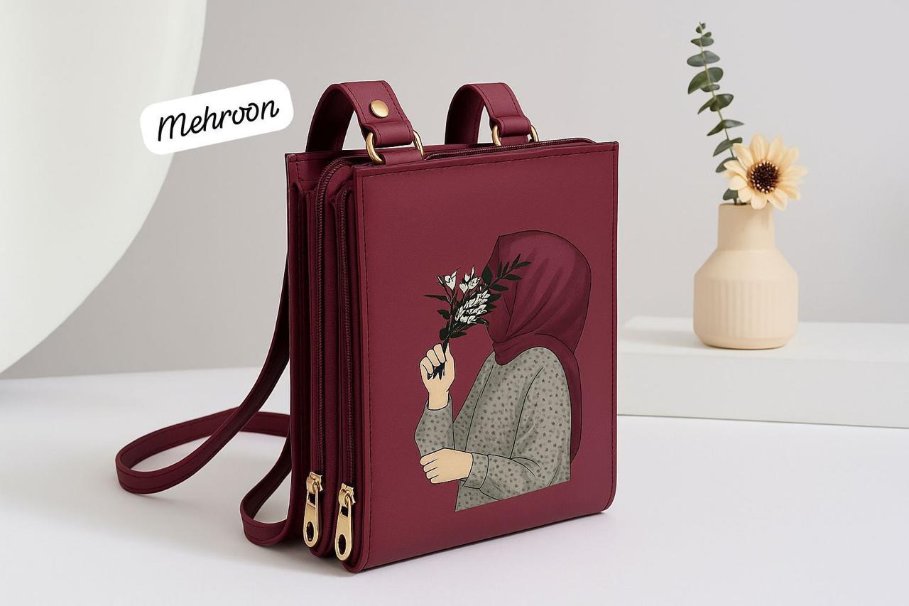 Elegance in Bloom: Illustrated Crossbody Mobile Wallet & Organizer