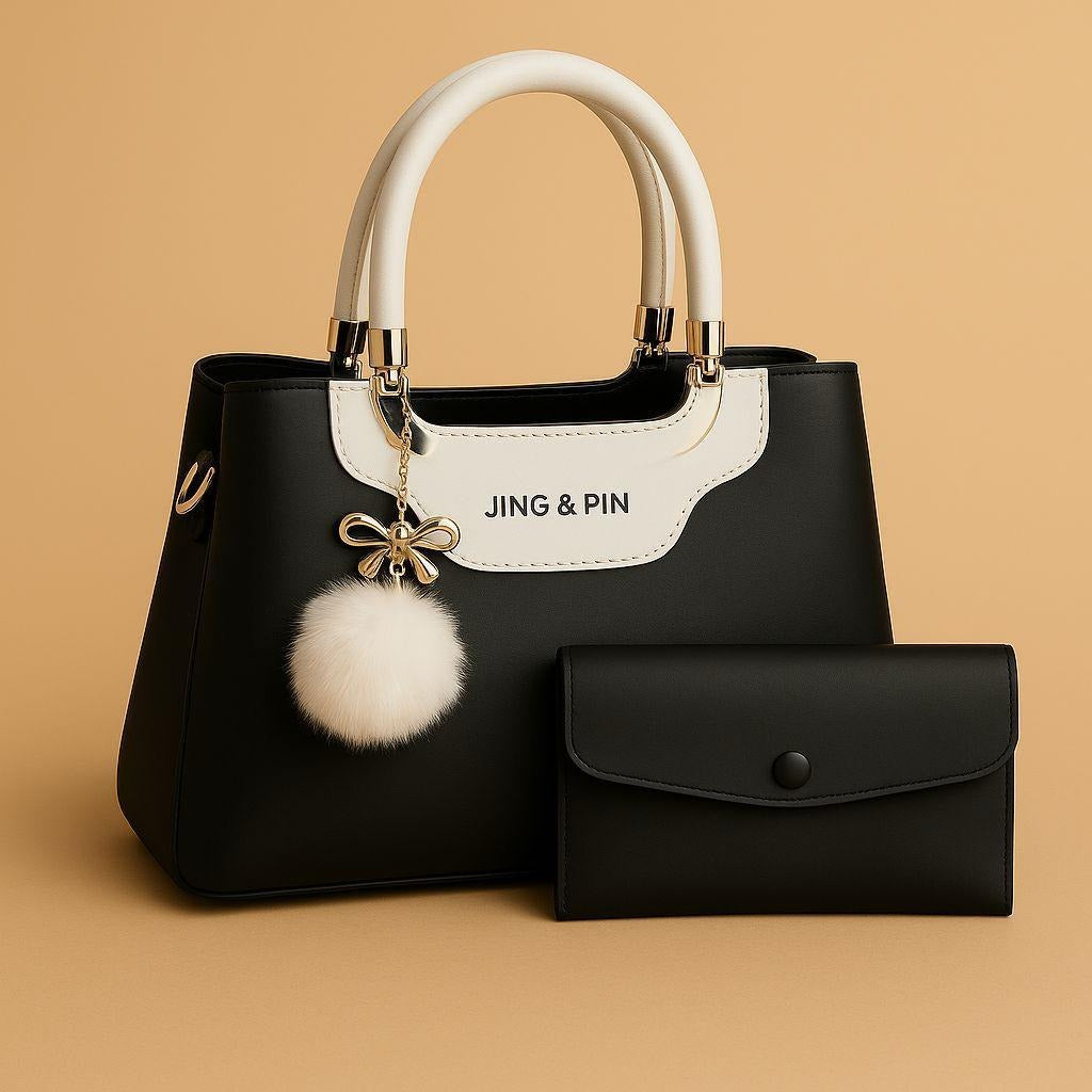 Premium 'JING & PIN' Ladies Handbag Collection with Clutch and Shoulder Strap