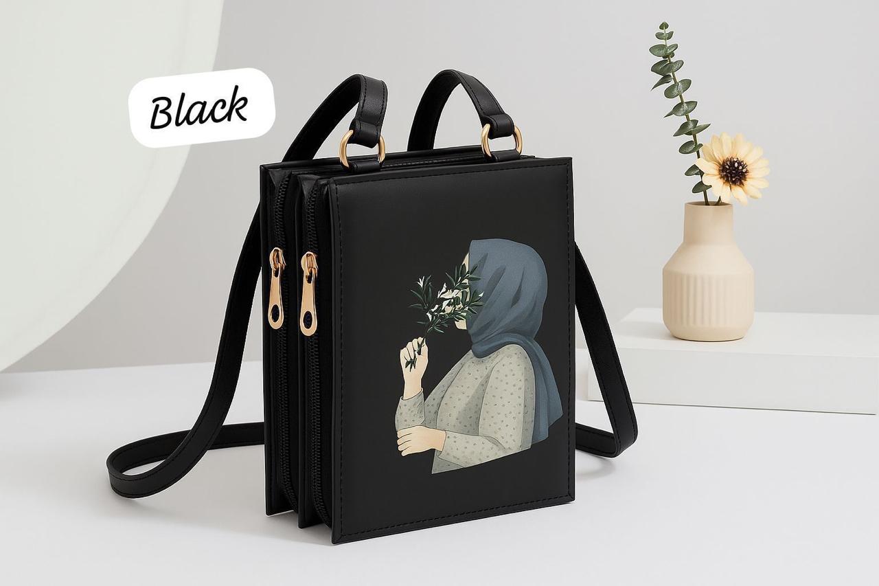 Elegance in Bloom: Illustrated Crossbody Mobile Wallet & Organizer